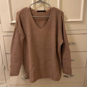 Jenni Kayne Mauve colored V neck sweater size M